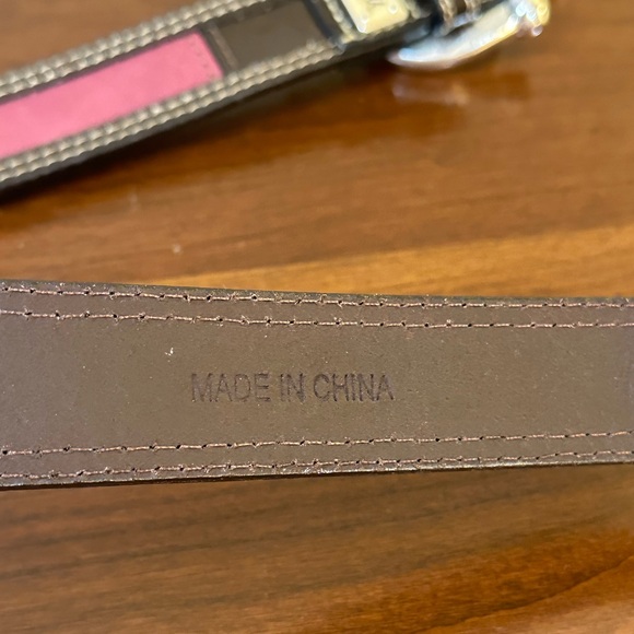 🌟2xHP🌟VTG 2000s Fossil Multicolor Patchwork Leather & Suede Silver Buckle Belt S - Picture 8 of 12